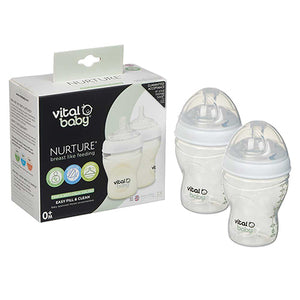 VITAL BABY NURTURE FEED BOTTLE 240MLX2