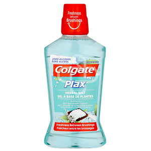 COLGATE PLAX HERBAL SALT ALC FREE 500ML