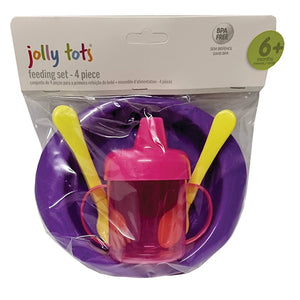 JOLLY TOTS FEEDING SET FIRST 4PC