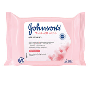 J&J DAILY ESSENTIAL FACIAL WIPES NORM 25