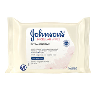 J&J DAILY ESSENTIAL FACIAL WIPES F/FR 25