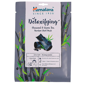 Himalaya Wellness Detoxifying Charcoal & Green Tea Bamboo Sheet Mask 30ml